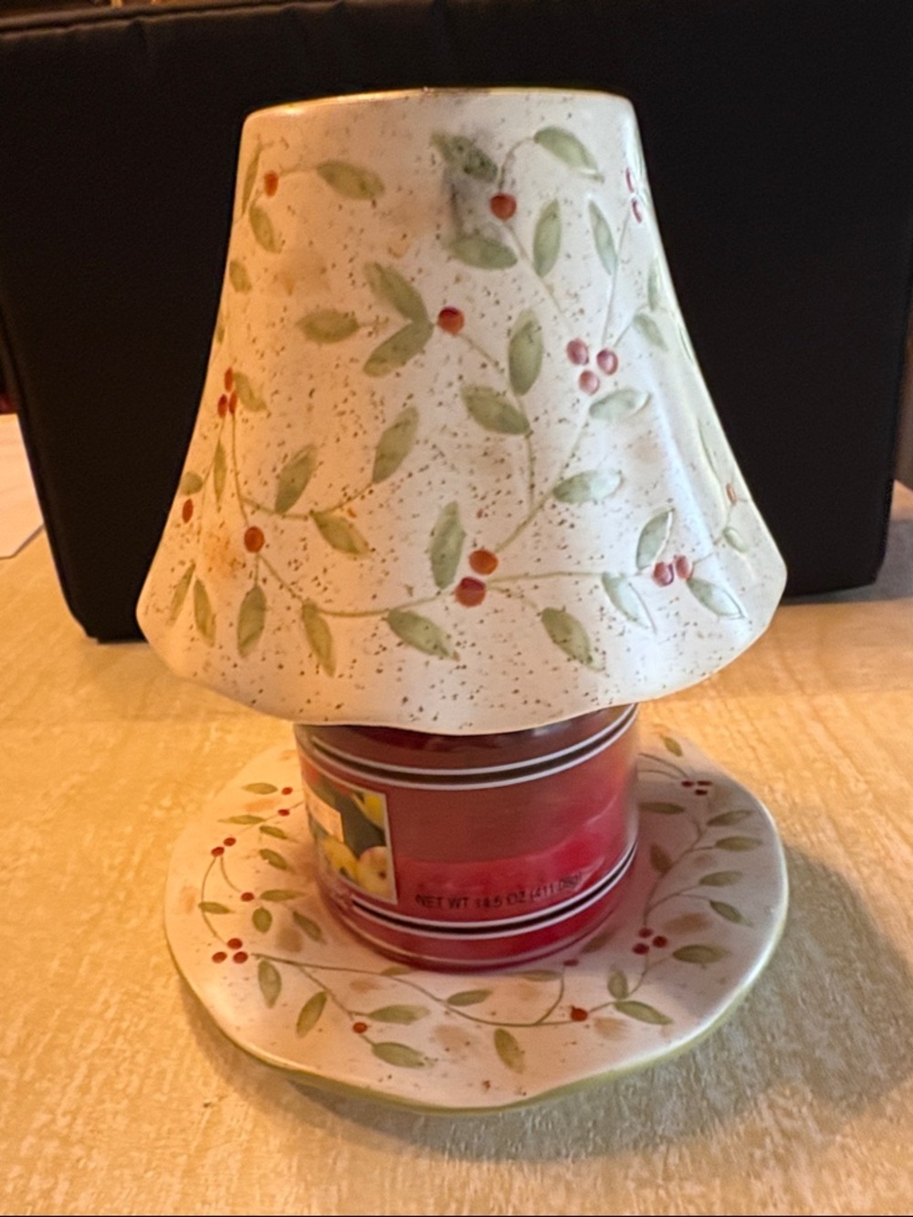 Yankees Candle dish and shade